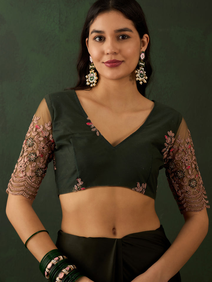 Green Belt Sari For Wedding