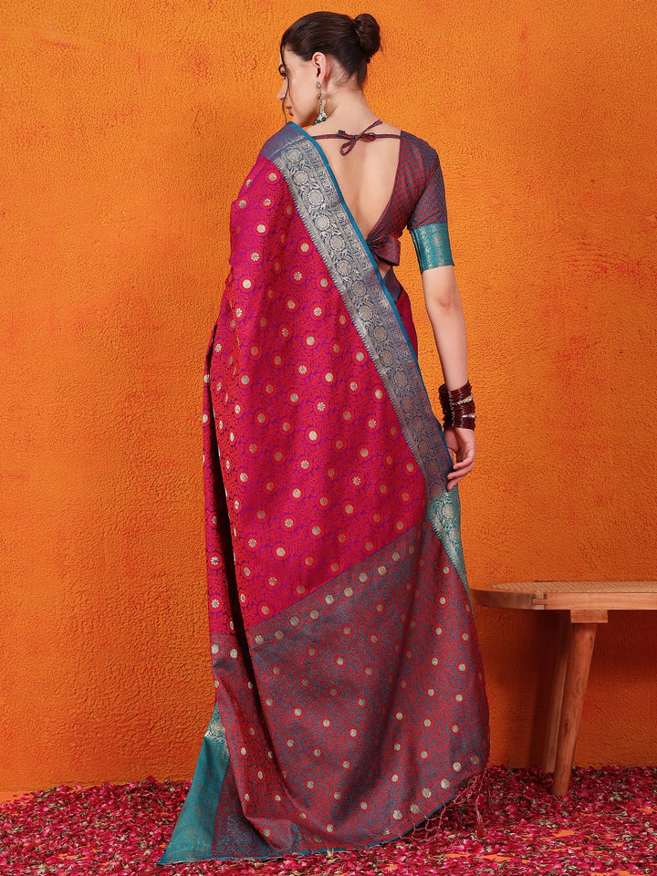 Jamevar Silk Rani Saree