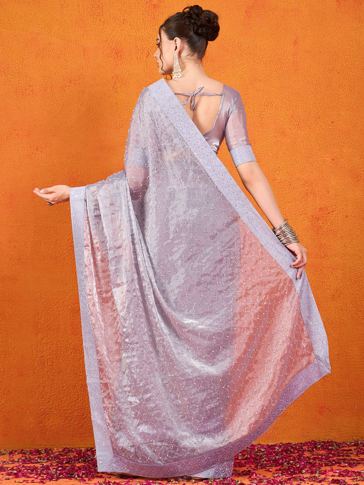 Jimmy Choo Silk Lavender Saree