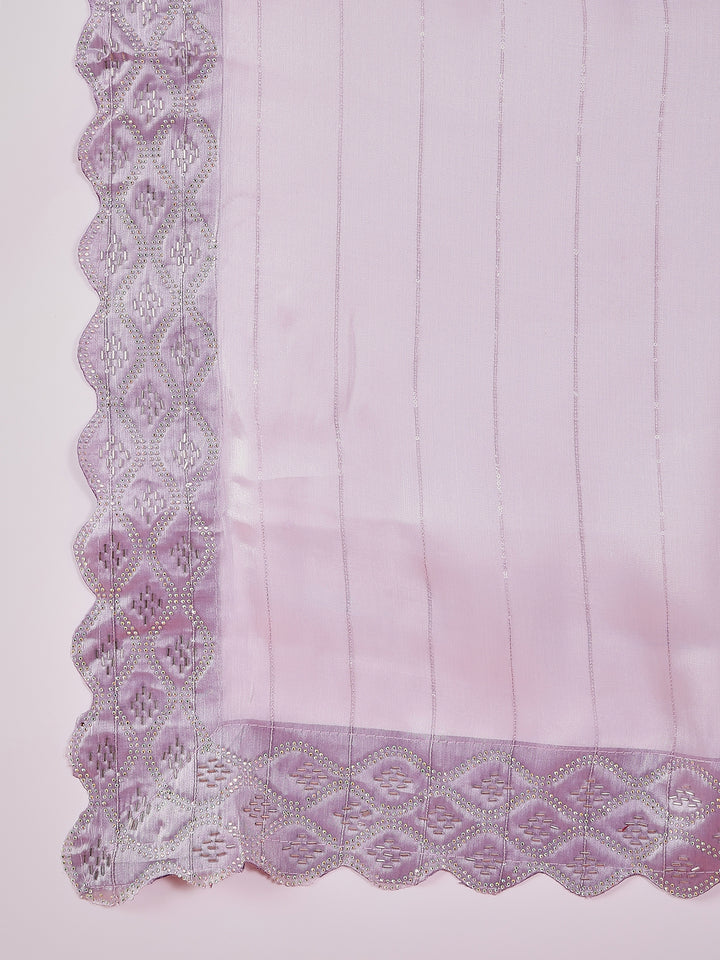 Jimmy Choo Silk Lavender Saree