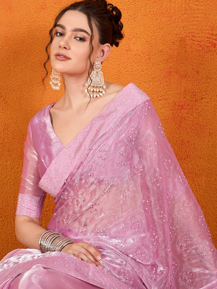 Jimmy Choo Silk Pink Saree