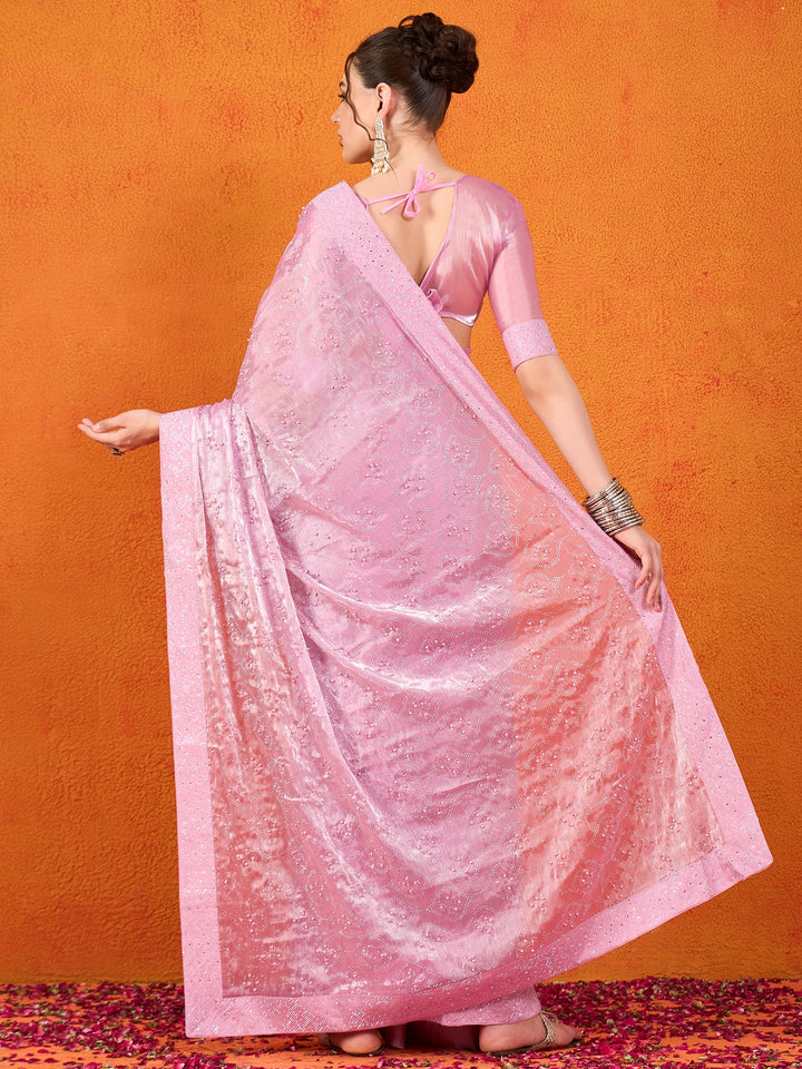 Jimmy Choo Silk Pink Saree