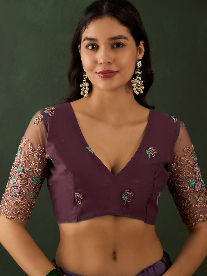 Lavendar Belt Sari For Wedding