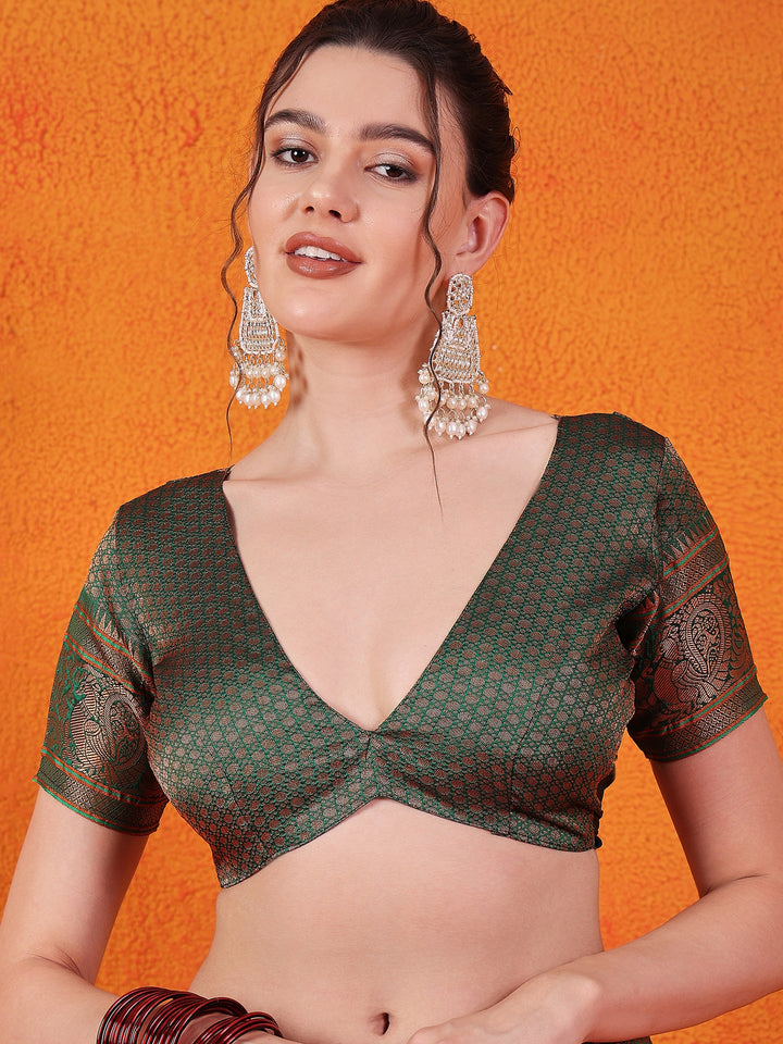 Majestic Paithani Silk In Green