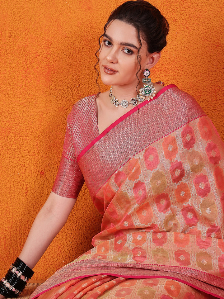 Organza Rangkat Silk Saree