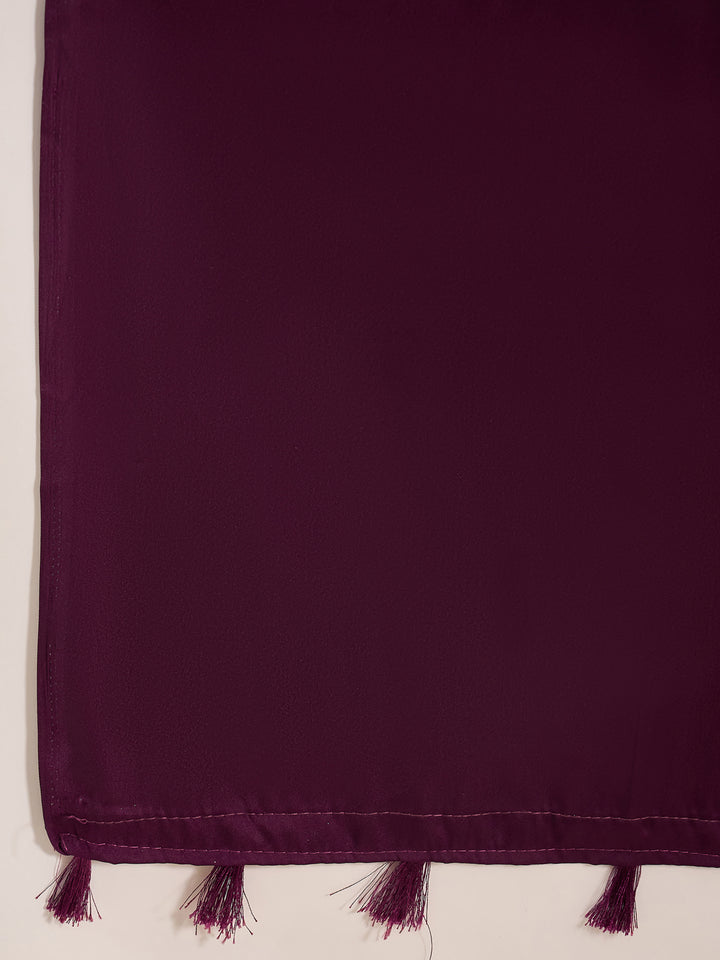 Purple Belt Sari For Wedding