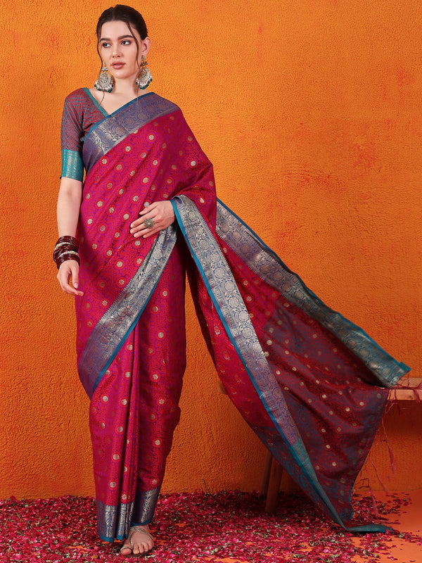 Jamevar Silk Rani Saree