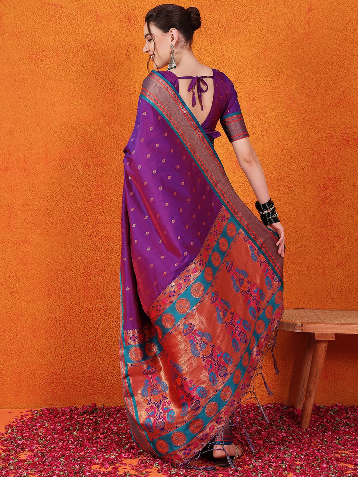 Regal Paithani Artistry In Purple