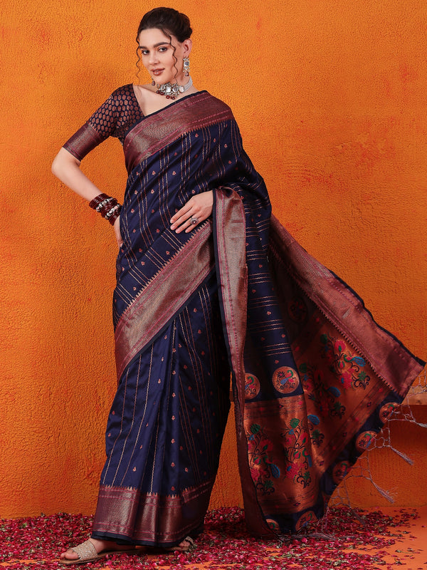 Royal Paithani Elegance In Blue