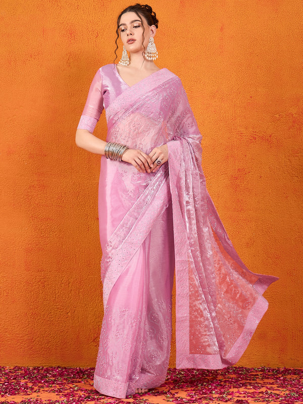 Jimmy Choo Silk Pink Saree